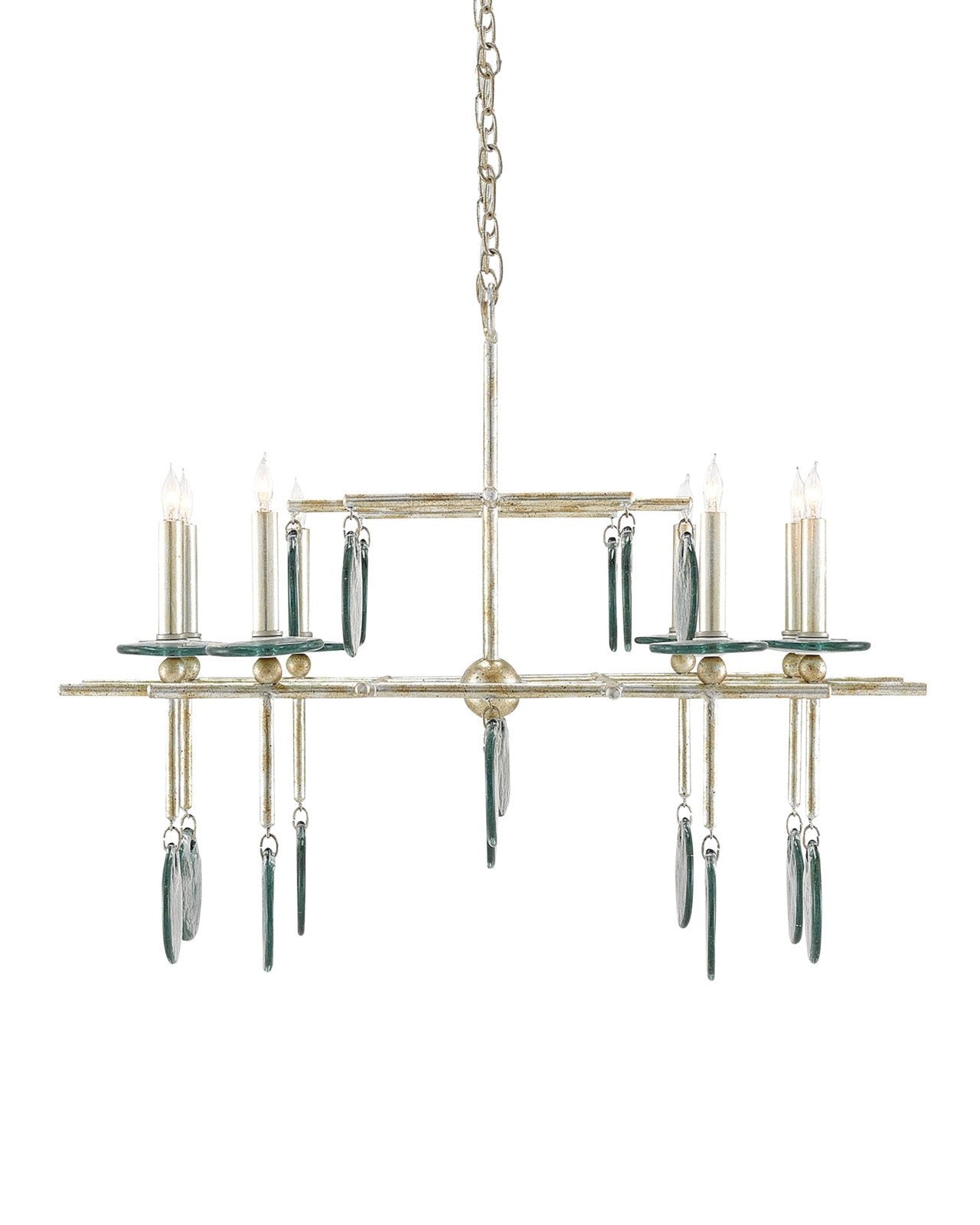 Sethos Silver Rectangular Chandelier