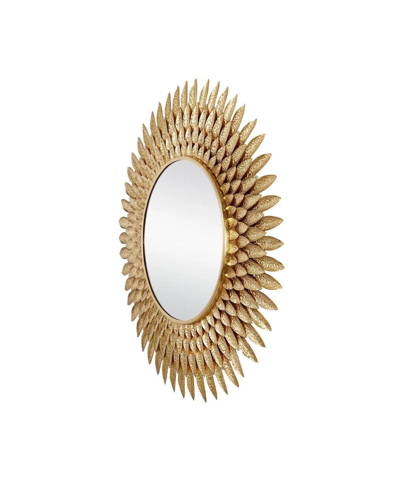 39 inch decorative wall mirror, Plume round mirror, currey and company 