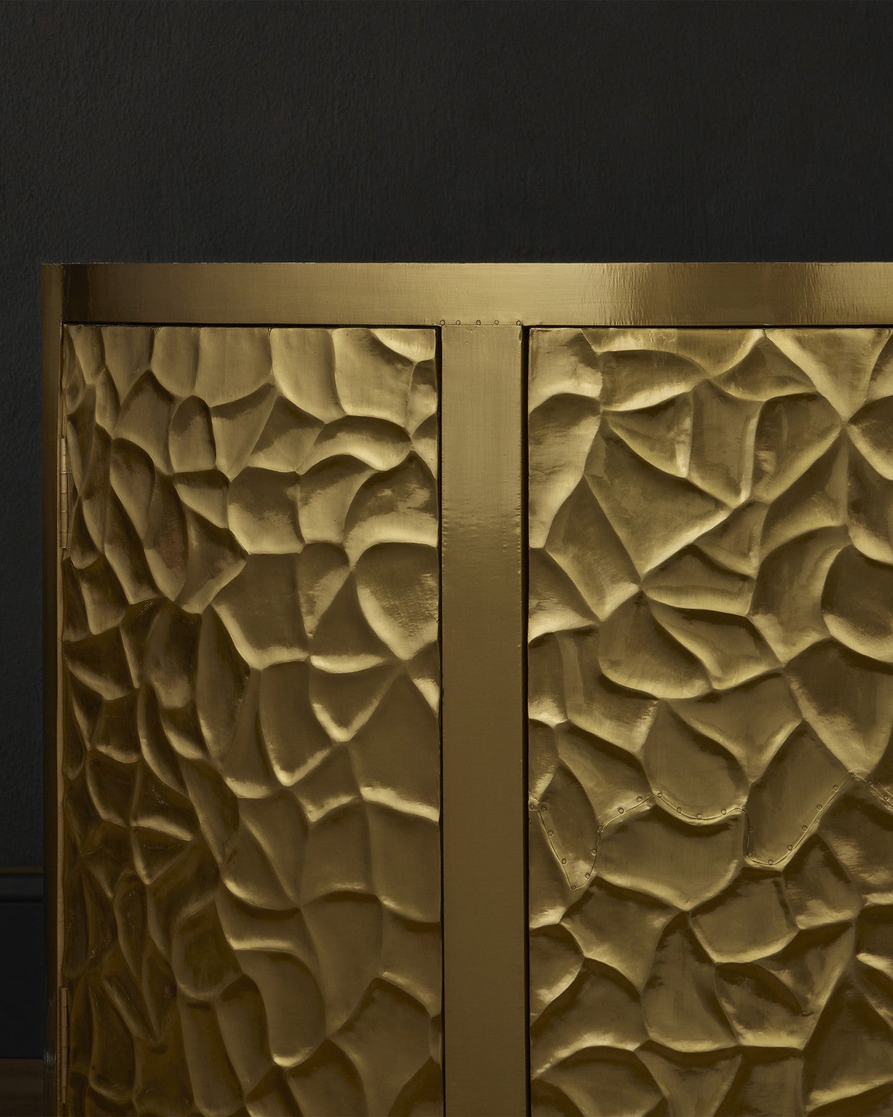 Auden Brass Demi-Lune Cabinet