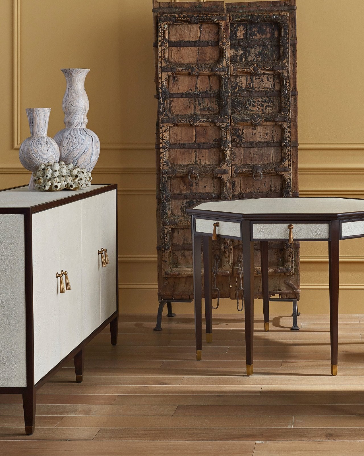 Evie Shagreen Credenza