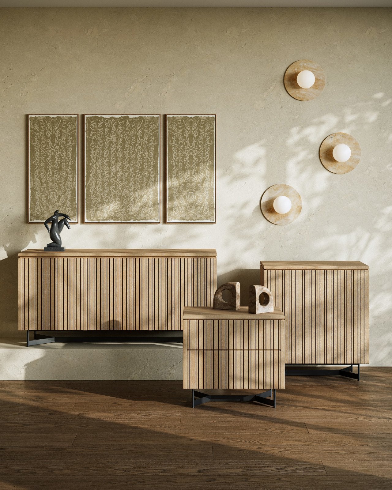 Indeo Washed Oak Credenza