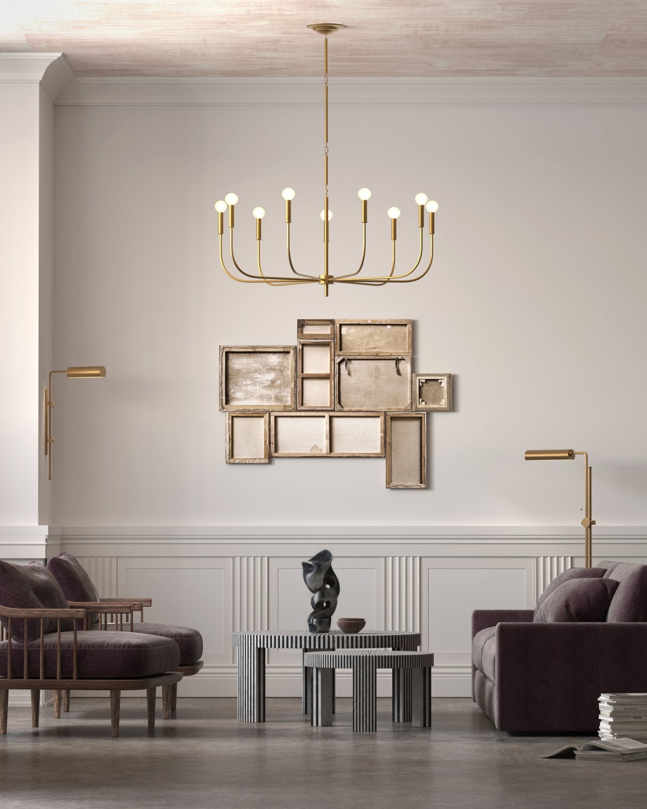 Satire Brass Floor Lamp
