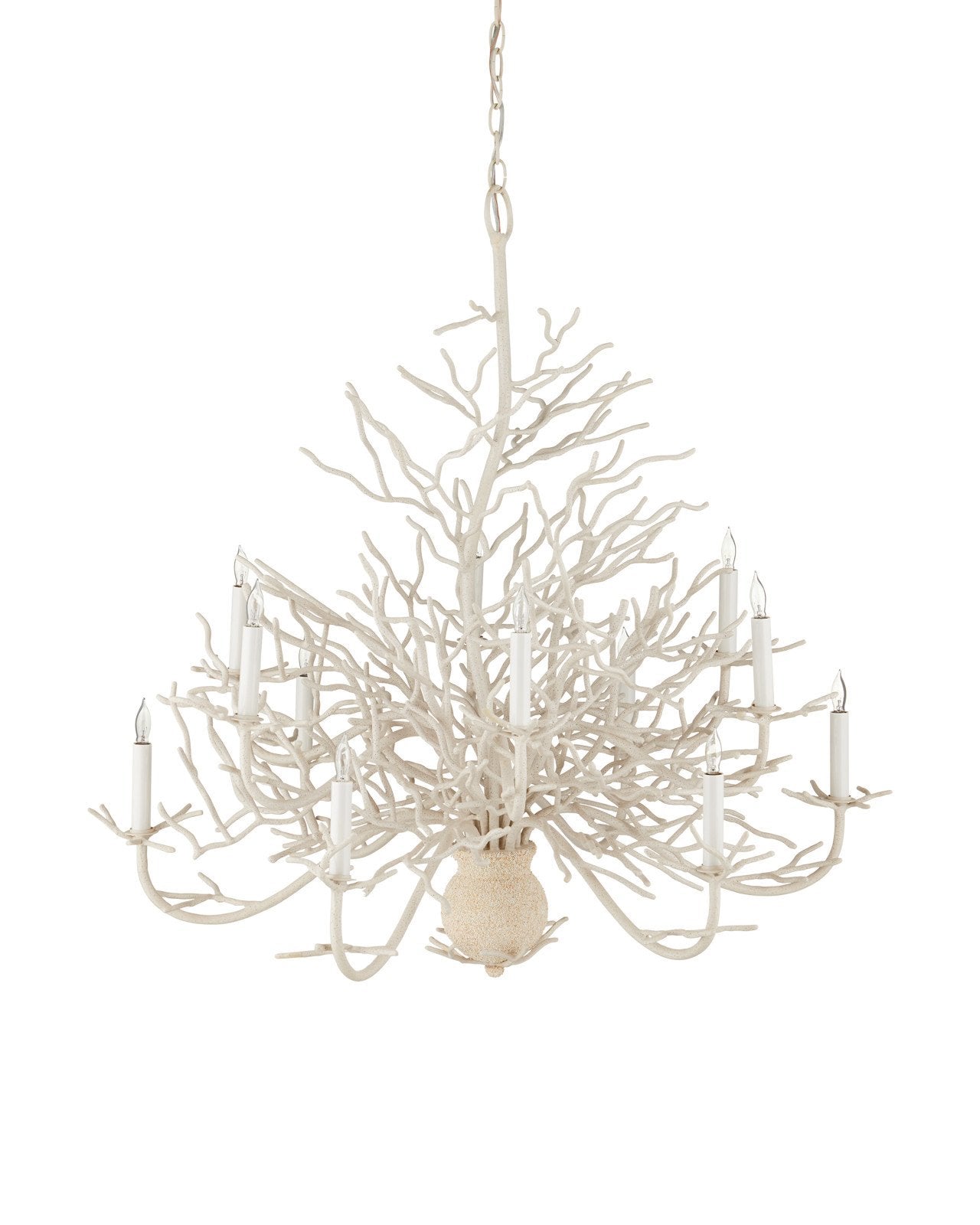 Seaward Large White Chandelier